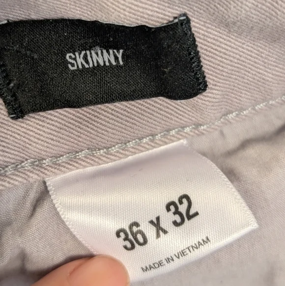 Express Skinny Hyper Stretch Jeans Moon Rock Men's 36x32 - Picture 10 of 12